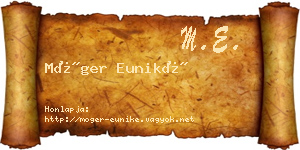 Móger Euniké névjegykártya